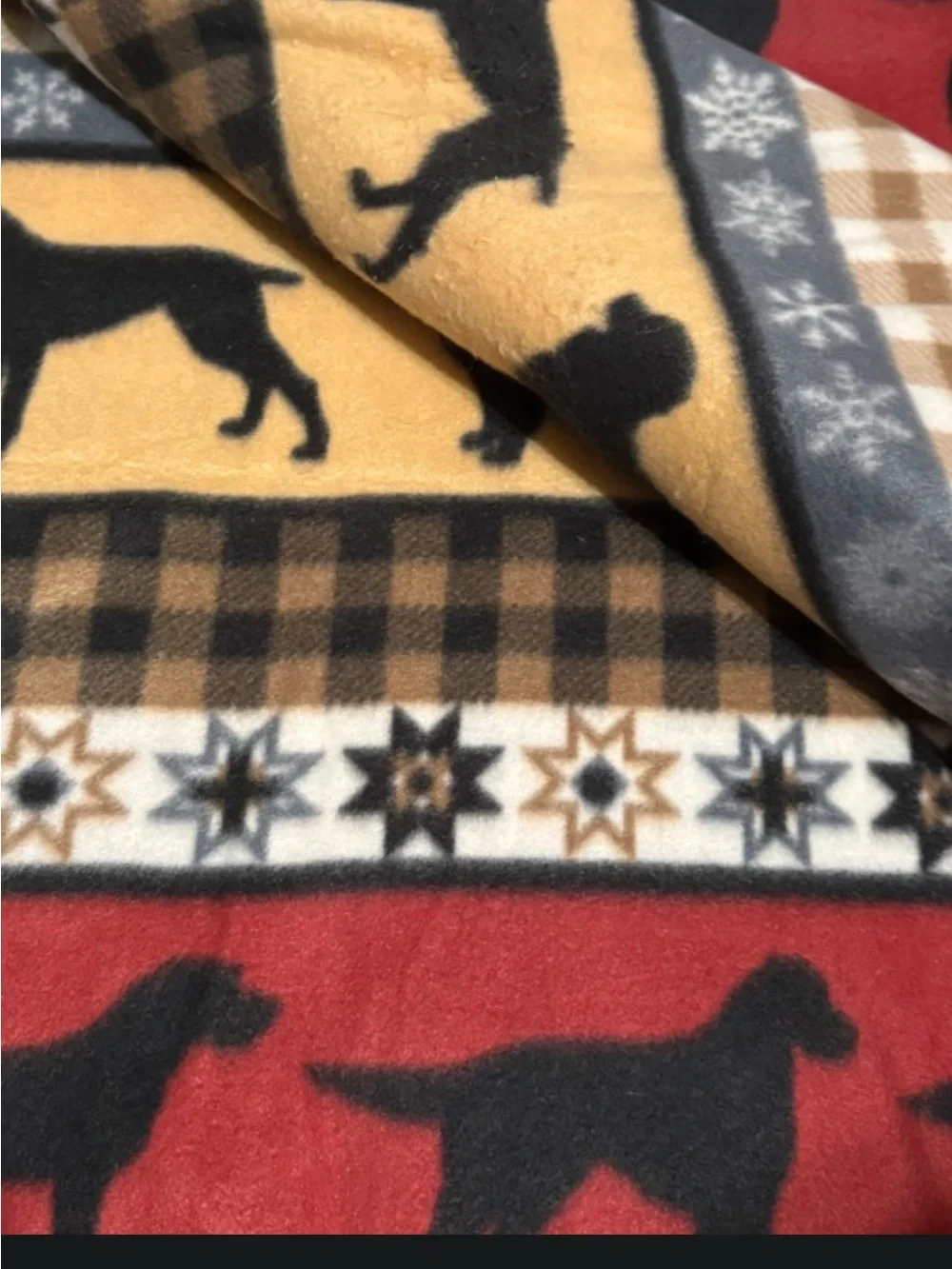 HUNTING DOGS FLANNEL FABRIC